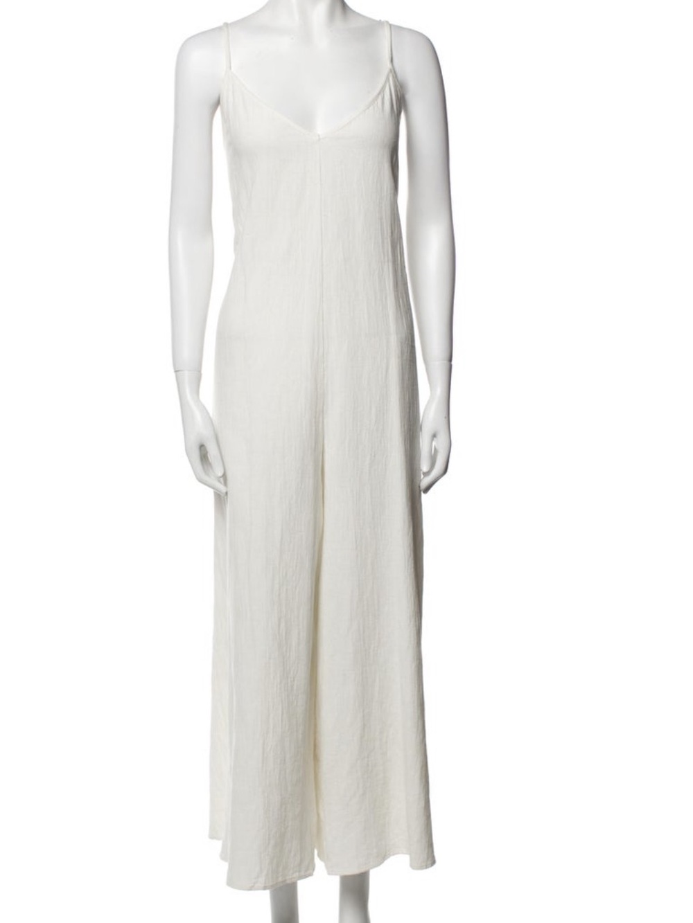 Mara Hoffman Off-White Spaghetti-Strap Wide-Leg Jumpsuit
